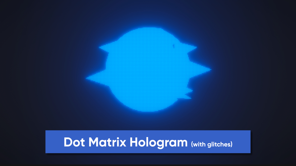 Dot Matrix + Glitches Hologram