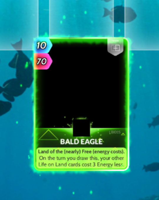 A glowing card effect from CUE Cards.