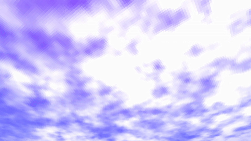 Procedural clouds in the sky.
