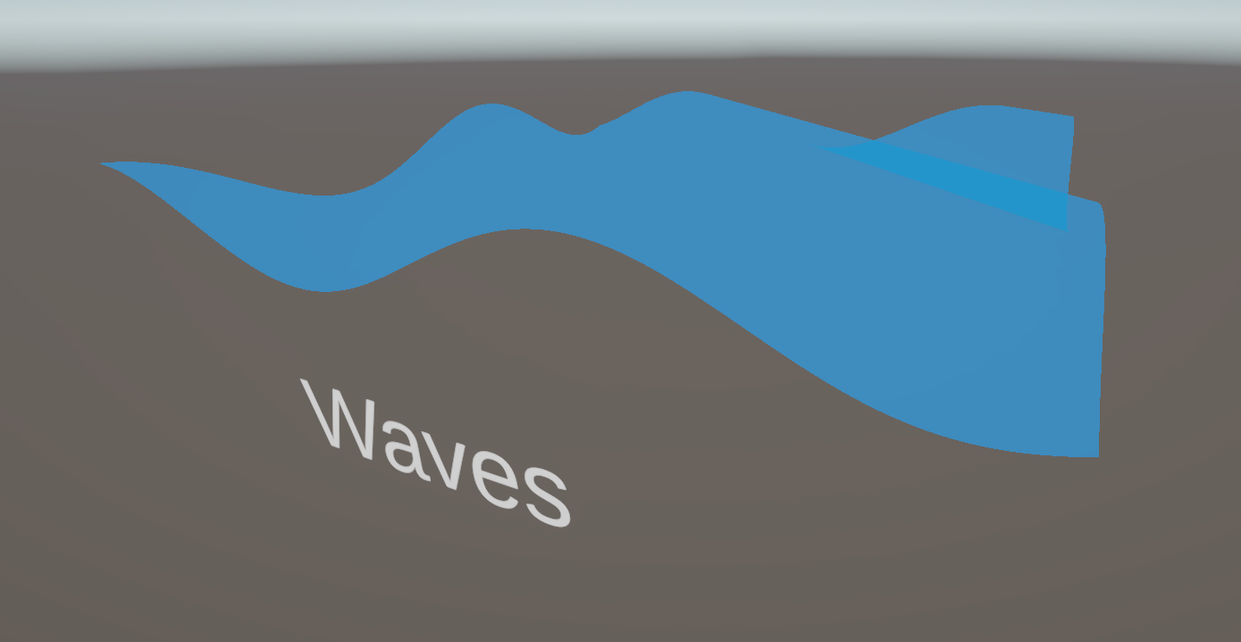 Smooth wave edges on a simple quad mesh which has been tessellated.
