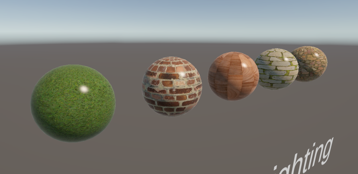 The result of a shader which lights objects only using basic Phong shading, with diffuse, specular, and ambient lighting.