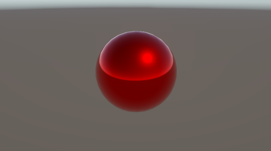 A PBR object whose parameters are red, metallic, and smooth, and appears as such.
