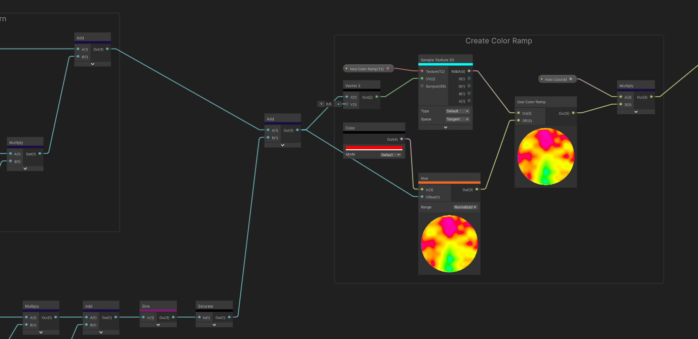 Adding the holo strength to the rainbow hue offset.