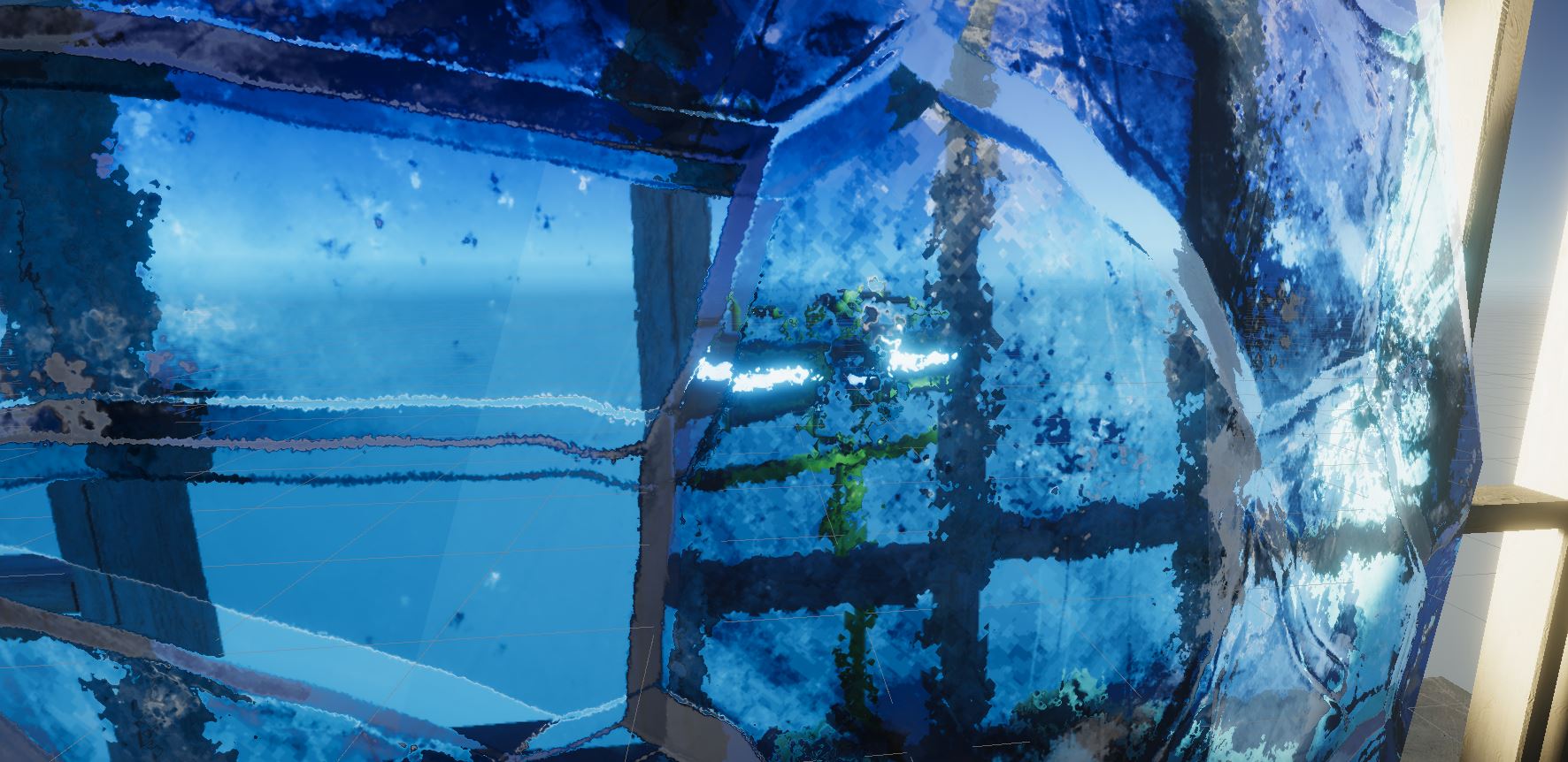 Completed Ice refraction.