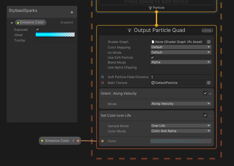 Using a gradient for the output color.