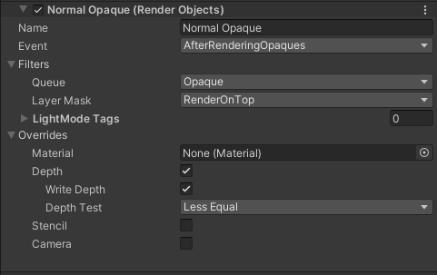This feature will add back normal object rendering.