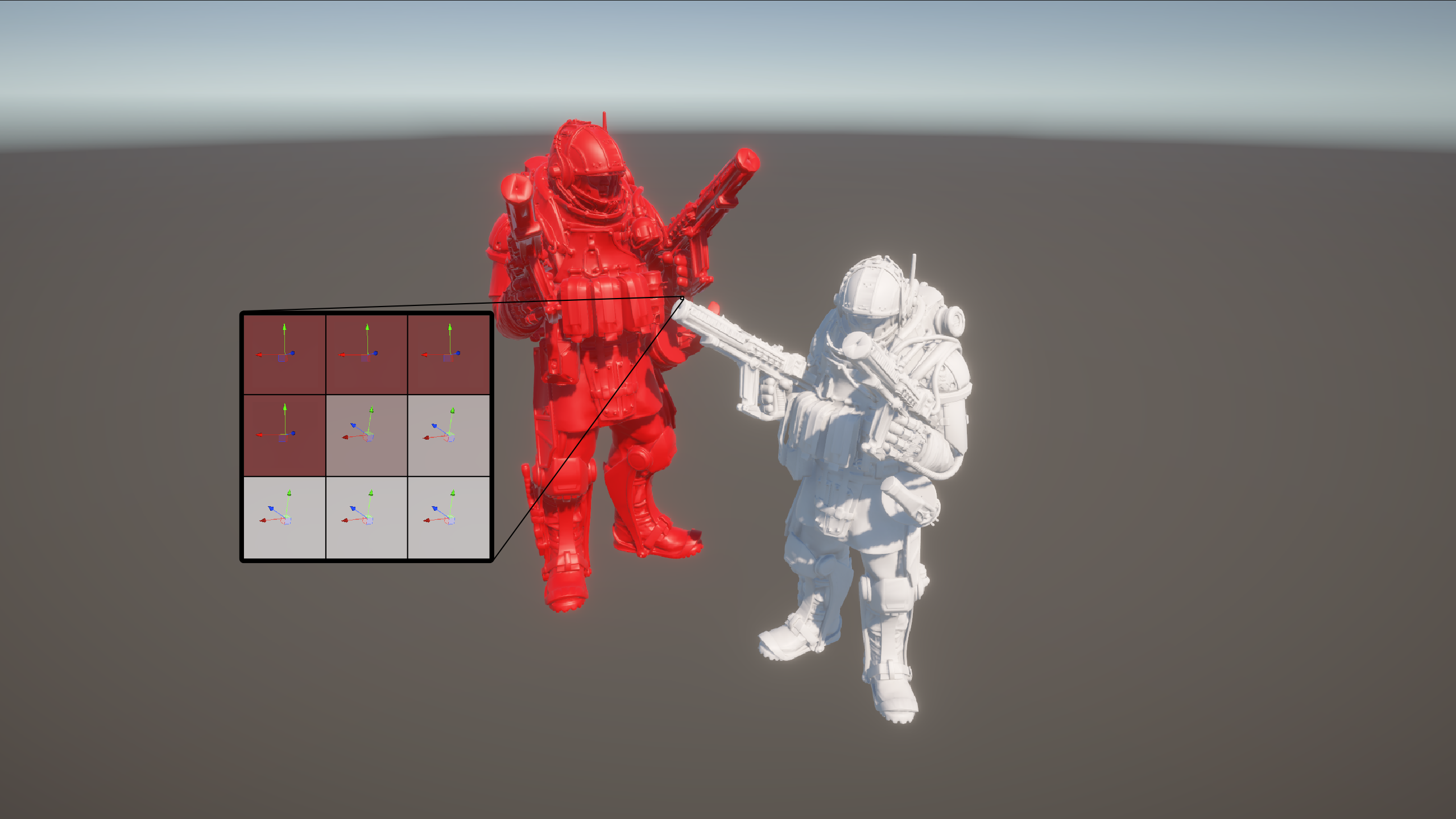 We can calculate color or normal data from adjacent pixels around the center pixel and use those values to determine whether the center pixel rests on an edge.