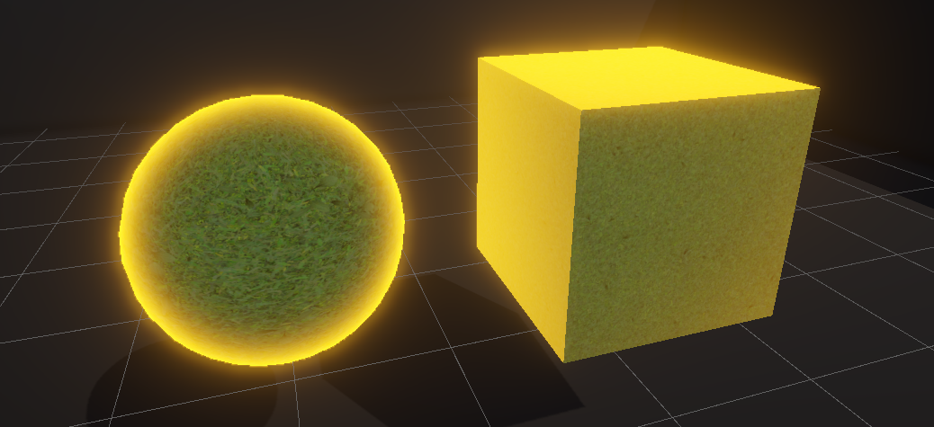 Completed Fresnel shader result.