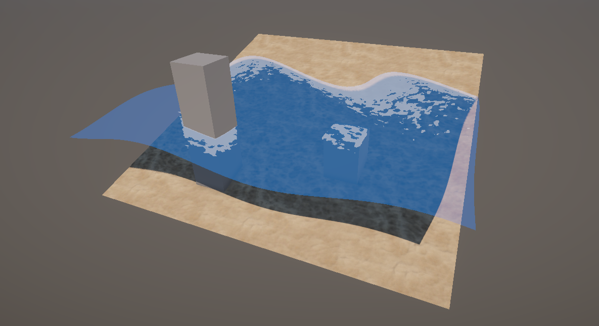 Limited foam sprays out from the block now.