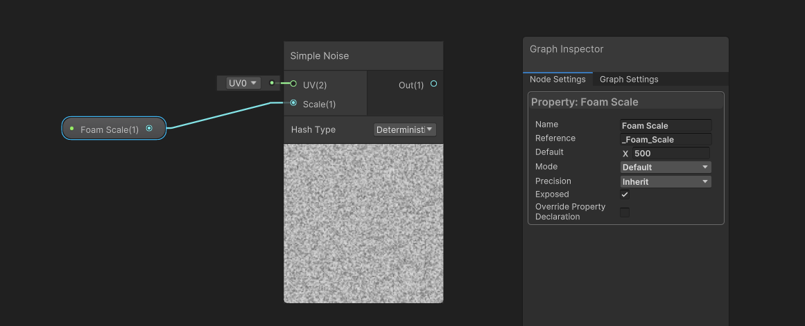 We can make the foam use larger or smaller splodges.