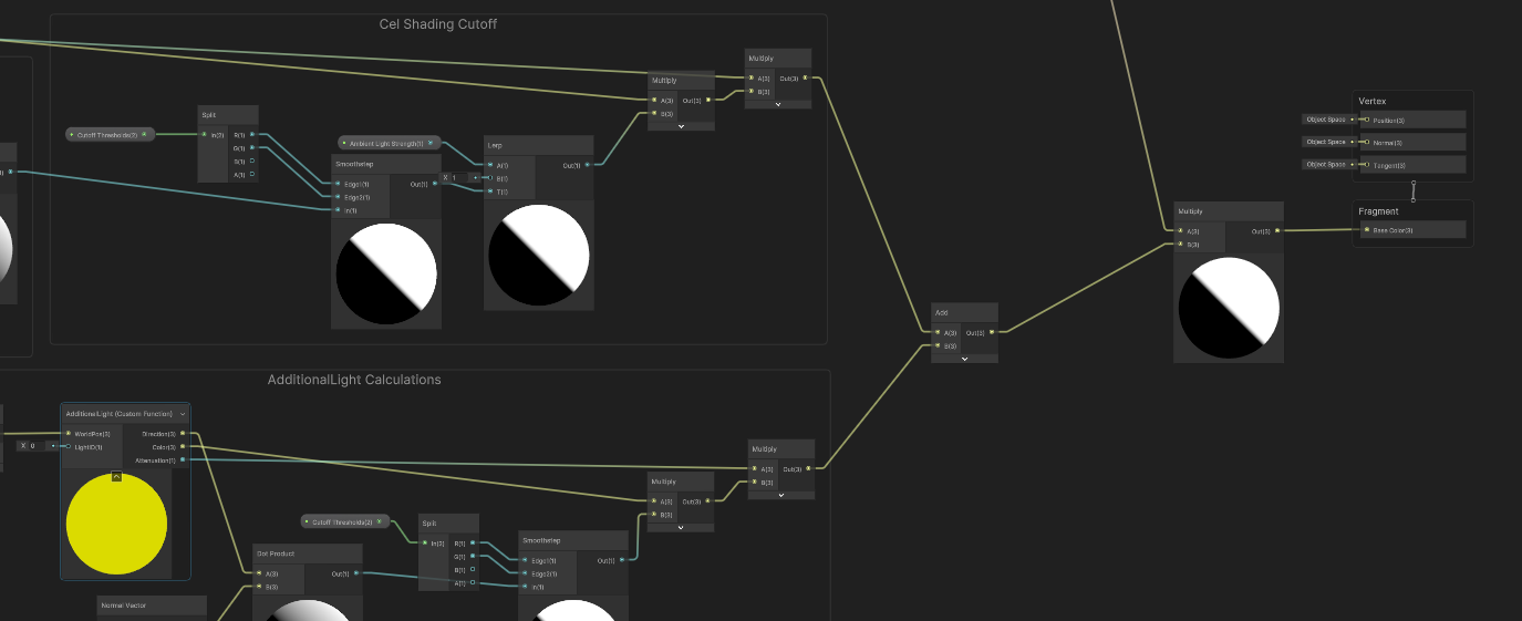 Adding the MainLight and AdditionalLight values.