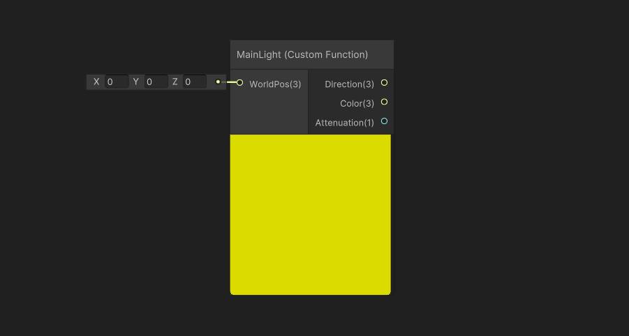 The MainLight custom function node.