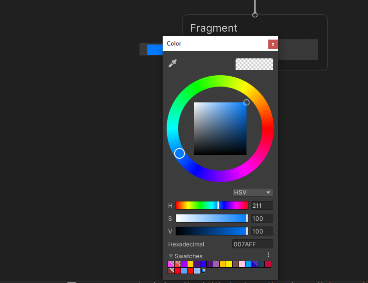 Shader Graph color wheel.