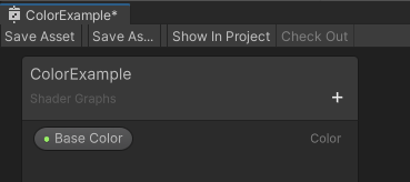 Creating a new Color property and naming it Base Color.