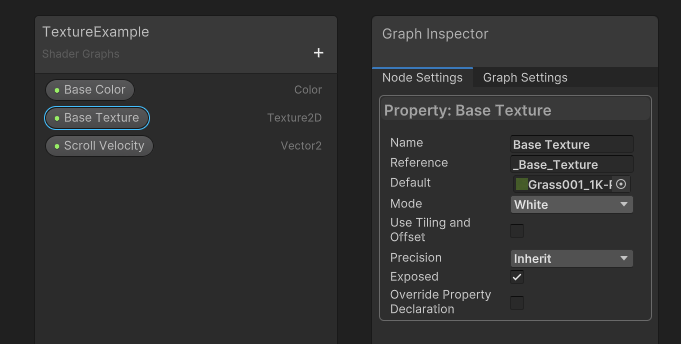 Base Texture Property.