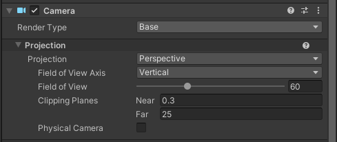 Camera Far Clipping Plane.