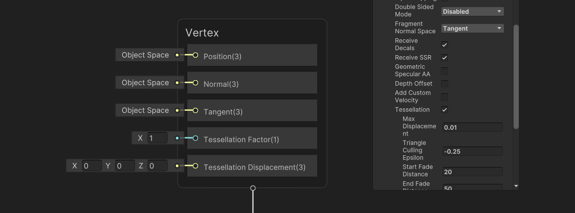 Enable tessellation on HDRP.