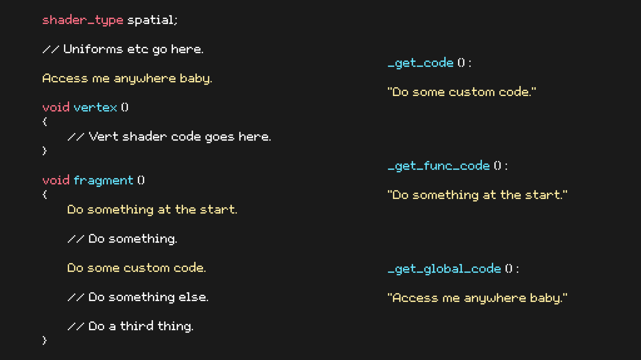 Custom nodes with VisualShaderNodeCustom.