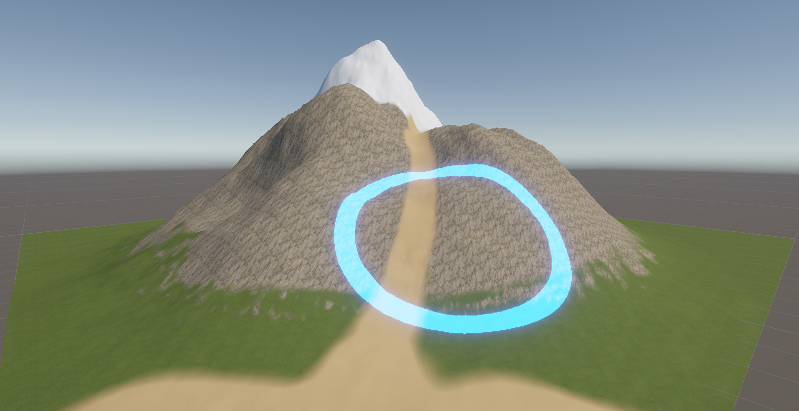 A terrain with automatic rock normals and a world scanner effect.