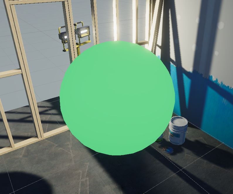 Unlit material applied to sphere.